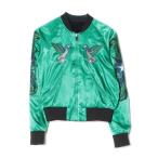 「DIESEL」 スカジャン X-SMALL グリーン レディース