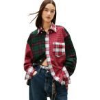 ショッピングパッチワーク シャツ Tommy Girl タータンパッチワークボタンダウンシャツ メンズ