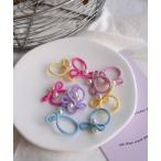 ヘアゴム 「 Bambin / ボンバン 」 リボン ハート ヘアゴム  10個セット