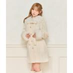 ショッピングリボン コート アウター フロントリボン袖ファービジューコート レディース