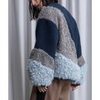 ショッピングボア ボアコンビネーショントップス レディース