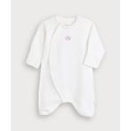 ベビー肌着 小花刺繍ダブルフェイスコンビ肌着