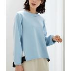 tシャツ 裾配色プリーツデザインプルオーバー レディース
