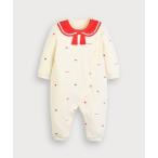 ショッピングカバーオール カバーオール アウター レッドリボンセーラーカラー長袖カバーオール キッズ 子供服 女の子