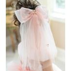 ヘアクリップ ふわふわチュールリボンクリップ