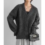 カーディガン シャギーロングニットカーディガン レディース