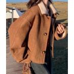 ブルゾン アウター リバーシブルスエードボアジャケット レディース