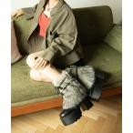 ブーツ 「25AW新作」「R＆E」「カバー取り外し可能！」ファーカバー2way厚底モールドソールソックスショートブーツ レディース