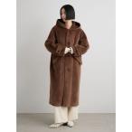 ショッピングパイル コート アウター フェイクファーロングフードコート レディース