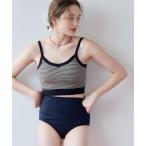 水着 Vネックシンプルデザインニットビキニ/水着 レディース