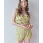 水着 3点セット/フリルデザインジャガードビキニ×ショートパンツ/水着 レディース