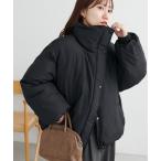 ダウンコート ダウンジャケット 「WEB限定」袖ボリュームショートダウンジャケット レディース