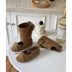  ботинки [aimoha-KIDS-] Kids задний лента 2WAY замша сапоги Kids ребенок 