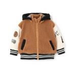 コート アウター フーデット 袖配色 ボアジャケット キッズ 子供服