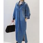 ワンピース 優秀デニムシャツワンピース