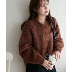 ニット セーター プードルVネックプルオーバー レディース