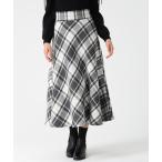 ショッピング新作 スカート 2025秋冬新作 ロービングチェックサーキュラースカート