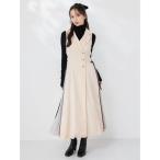 ワンピース サイドプリーツテーラーワンピ