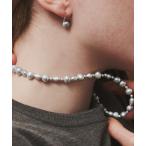 ショッピングパール ネックレス 「les bonbon」eluna gray pearl necklace/エルーナ グレー パール ネックレス レディース