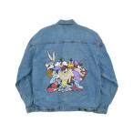 デニムジャケット gジャン 「USED」90’s Looney Tunes キャラクター デニムジャケット メンズ レディース
