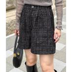 ショッピングショートパンツ パンツ ツイードショートパンツ レディース