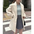 ジャケット テーラードジャケット シングルシャギーテーラードジャケットコート 秋服 冬服 レディース