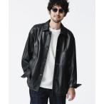 「NANO universe」 レザージャケット L ブラック メンズ