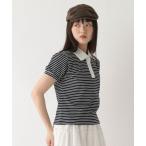 「Heather」 半袖ポロシャツ FREE ネイビー レディース
