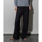 ショッピングスパンコール パンツ スパンコール　ニットパンツ レディース