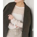 ショッピングレース tシャツ 「追加」ストレッチレースクルーネックプルオーバー レディース