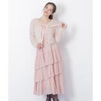 ワンピース キャミワンピースフェザーニットセット