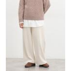 ショッピングストレート パンツ 「ハニぽか」あったかストレートパンツ レディース