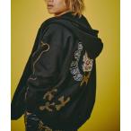 パーカー 「GALFY」ピカピカ骨骨パーカー メンズ レディース