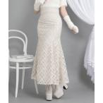 スカート ラメツイードチェックマーメイドスカート「大きいサイズ有り」