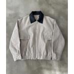 ブルゾン アウター Faux Leather Collar Duck Canvas Jacket / 合革襟ダックキャンバスジャケット メンズ レディ