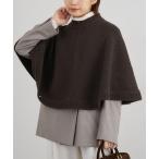 ニット セーター ポンチョプルオーバー レディース