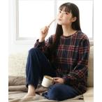 パジャマ ルームウェア ふわぬくフリースルームウェア上下セット レディース