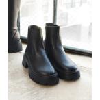 ブーツ ニットコンビ厚底ブーツ レディース