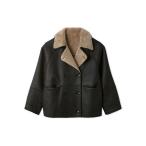 ムートンコート ボアコート フェイクレザームートンジャケット レディース