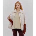 ショッピングダウンベスト ダウンベスト ベスト ボア衿リサイクルダウンベスト レディース