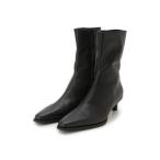 ブーツ キトゥンヒールショートブーツ レディース