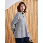 ポロシャツ ポロ 4WAYモヘヤラメペプラムニットプルオーバー レディース