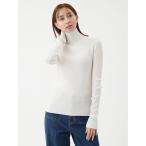 ニット セーター シアーラメタートルネックリブニット レディース