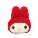 パスケース sanrio/サンリオキャラクターズ　マイメロディ　赤チェック　フェイスパスケース