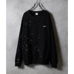 ショッピングトレーナー トレーナー スウェット HAND PAINTED FIRM COTTON KANGAROO POCKET L/S SWEATSHIRT / ハンドペイ