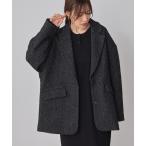 ジャケット テーラードジャケット ヘリンボーン ジャケットコート レディース