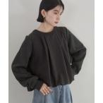 トレーナー スウェット ベロアボンディング バルーンスウェット レディース
