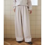 スウェットパンツ ジャージ ベロアボンディング スウェットワイドパンツ レディース