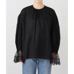 ショッピングレース ブラウス シャツ スタンドレースブラウス レディース