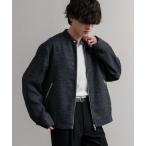 ジャケット ノーカラージャケット ラメツイードシングルライダースジャケット/ショート丈ノーカラージャケット メンズ レディース